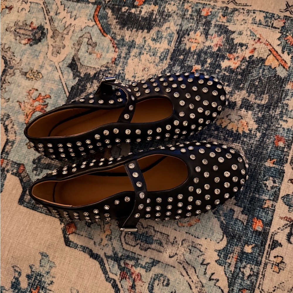 Studded Black Mary Jane Shoes